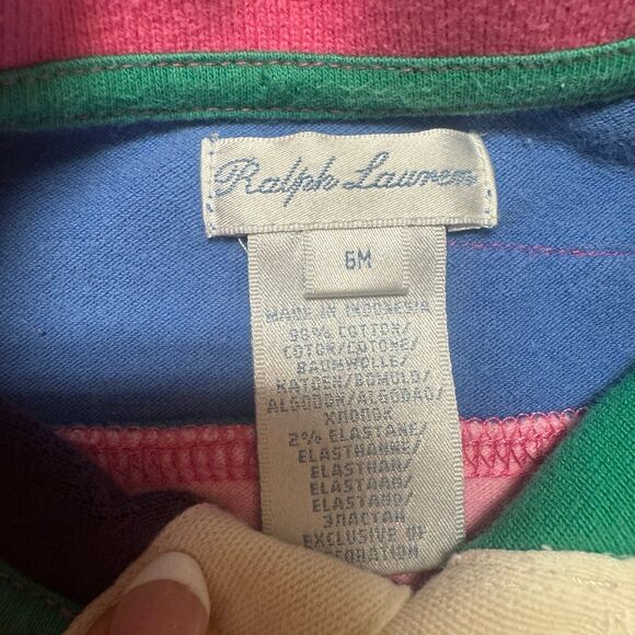 Vintage 90s Patchwork Ralph Lauren Top Kidcore 6 Months - Picture 4 of 4